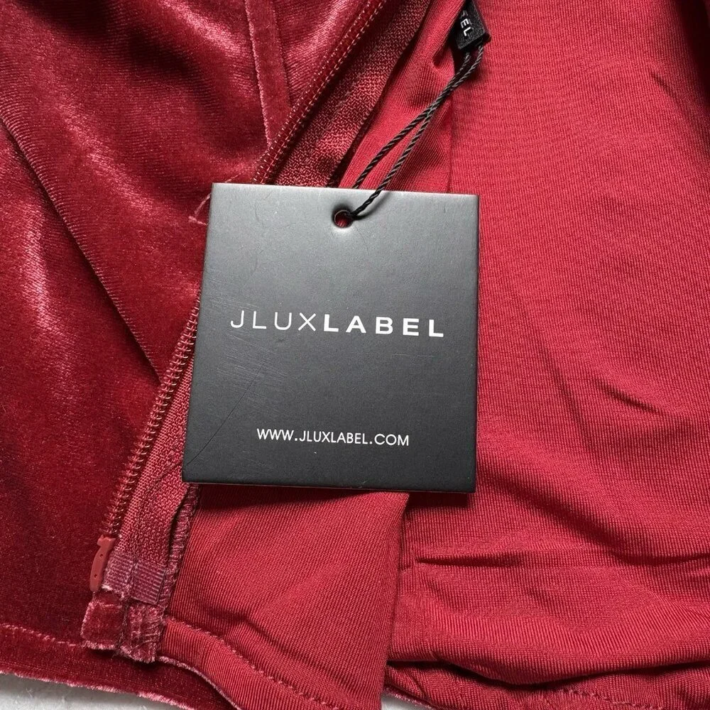 NWT‎ JLUXLABEL Women Velvet Corset Sz 3XL Red Sexy Glamour Party Edgy 68-17